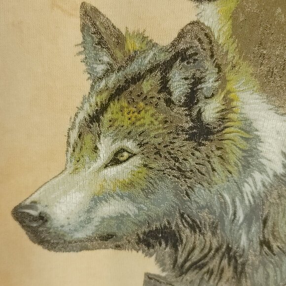 Wolf Wolves Graphic T-Shirt Men's XL Tie Dye Quality Goods Canada Distressed - Picture 4 of 13